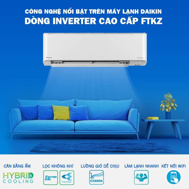 các công nghệ nổi bật trên máy lạnh Daikin dòng Inverter cao cấp